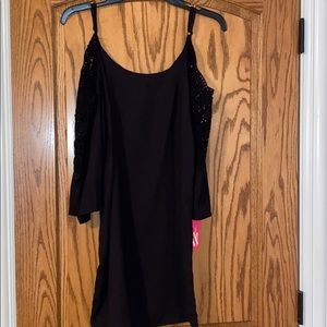Black cold shoulder sundress